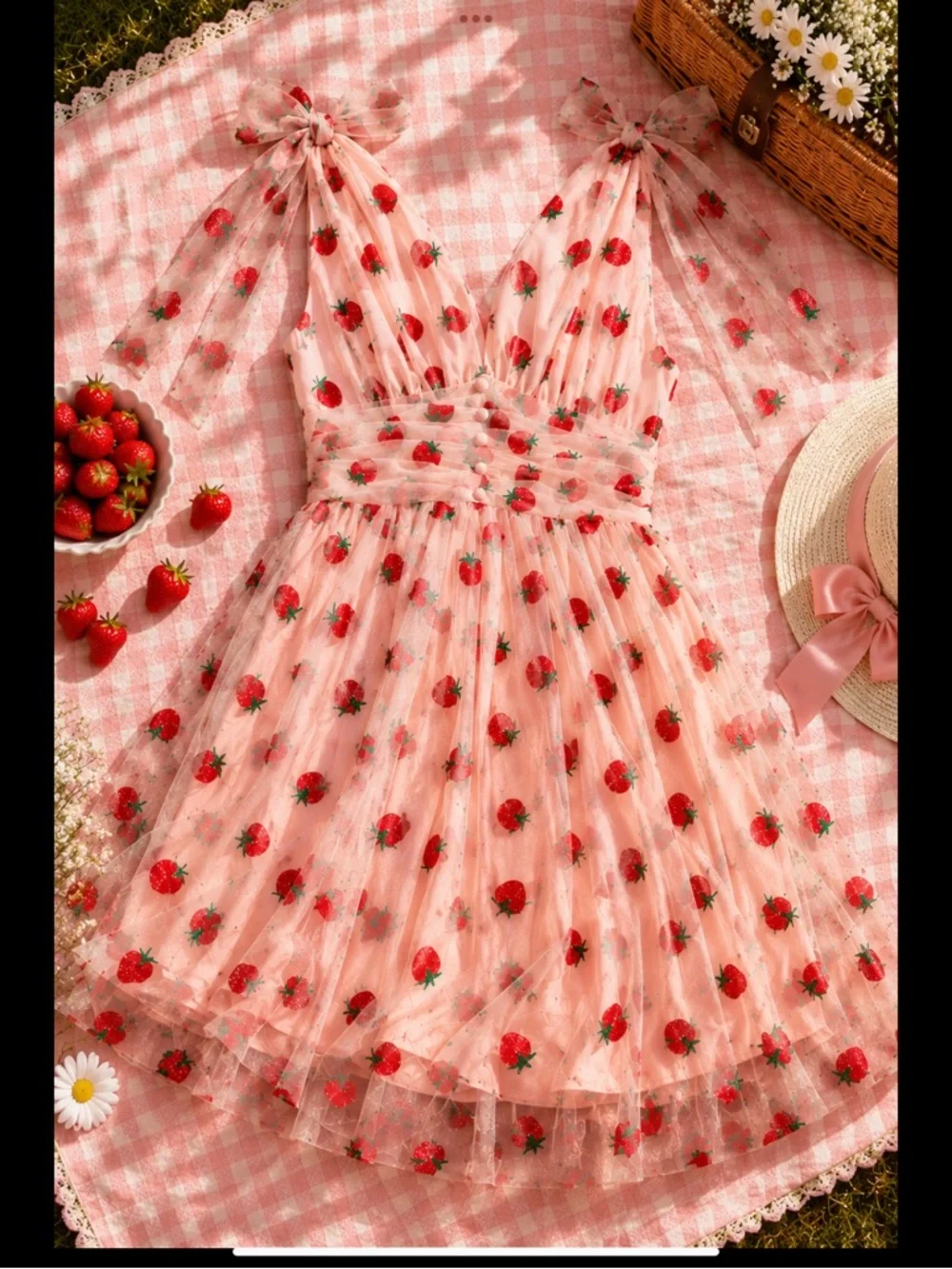 Strawberry Sparkle Tulle Party Dress XXL Pink Retro Stage NWT - Picture 4 of 13